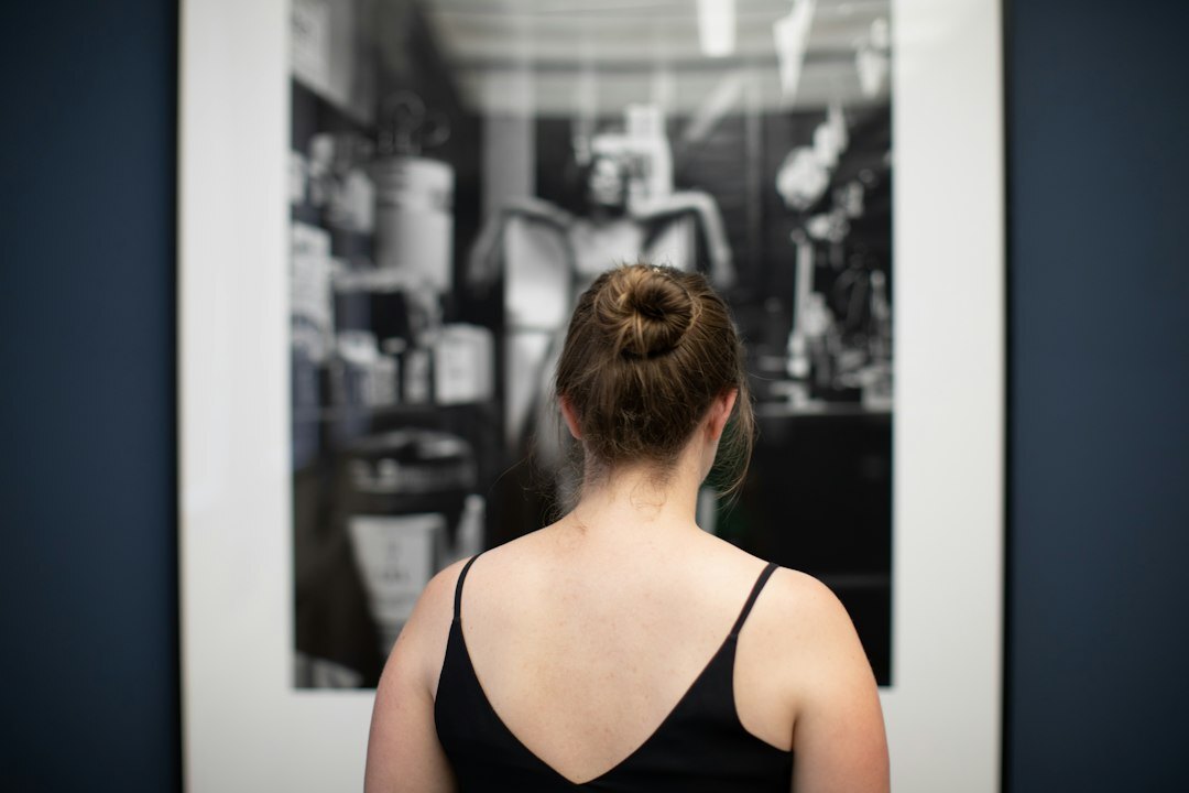 teenager admiring celebrity poster