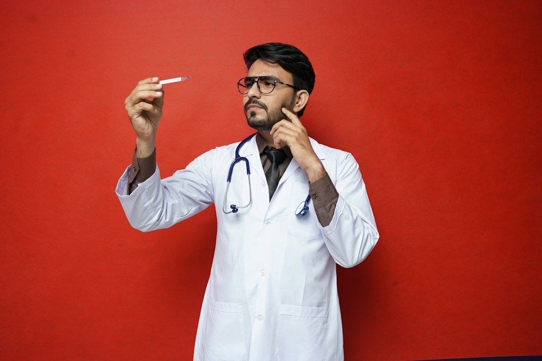 Studio portrait of a German male social psychologist in his fifties