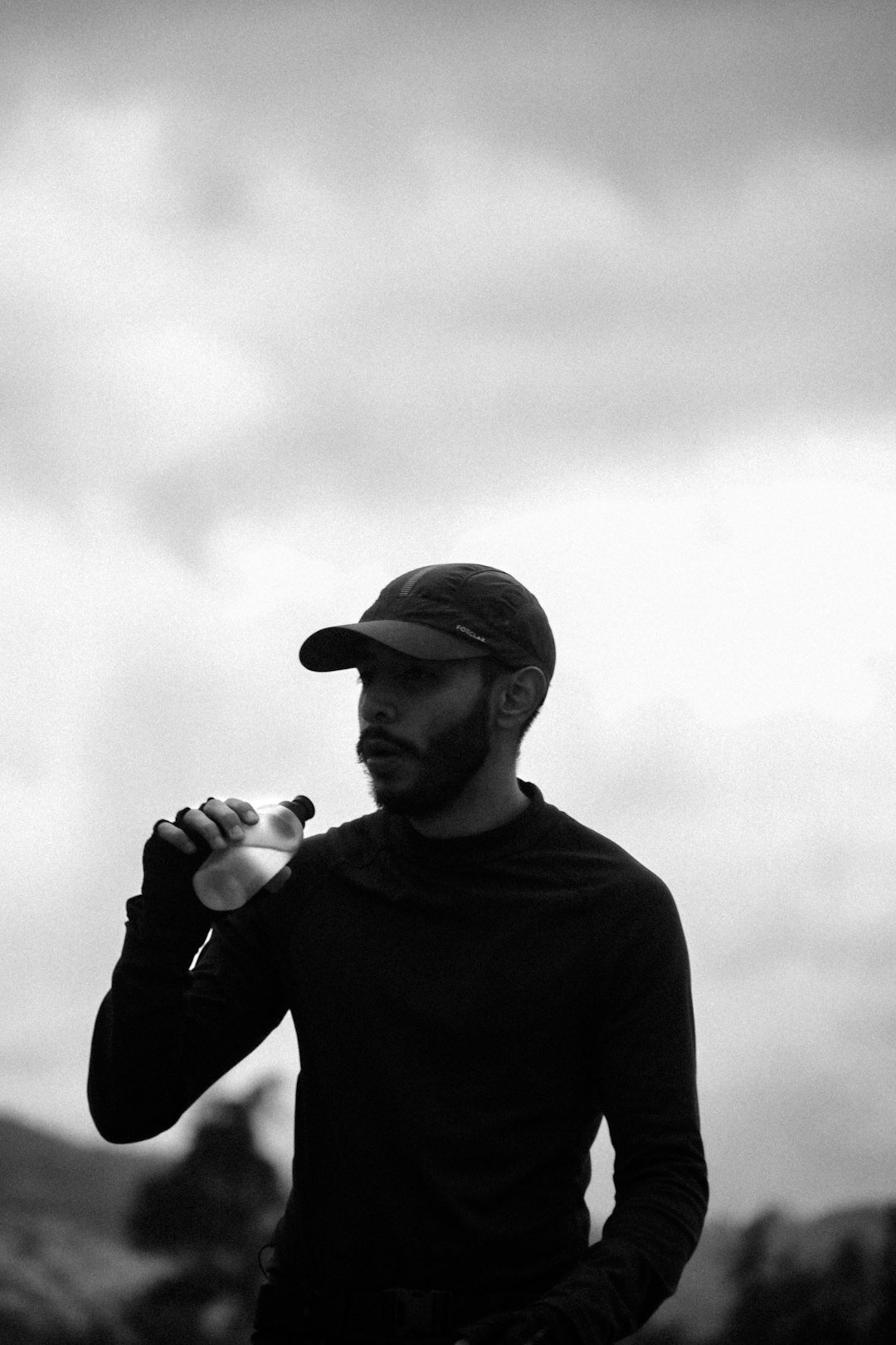 athlete with sports drink