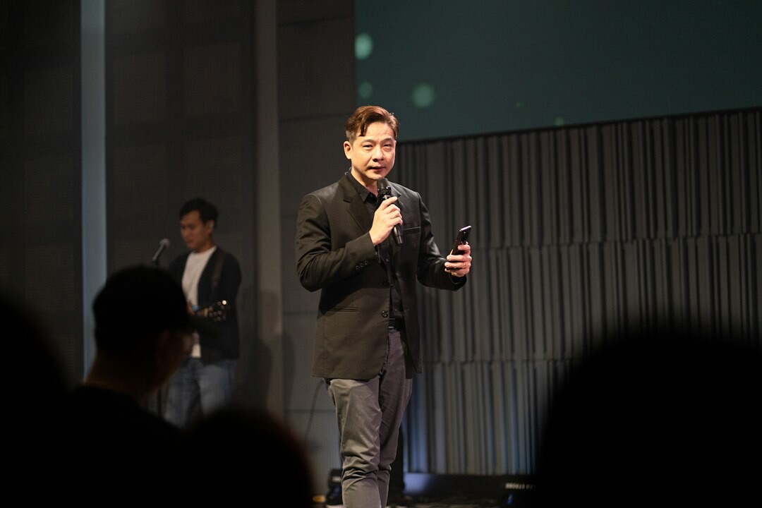 influencer speaking at event